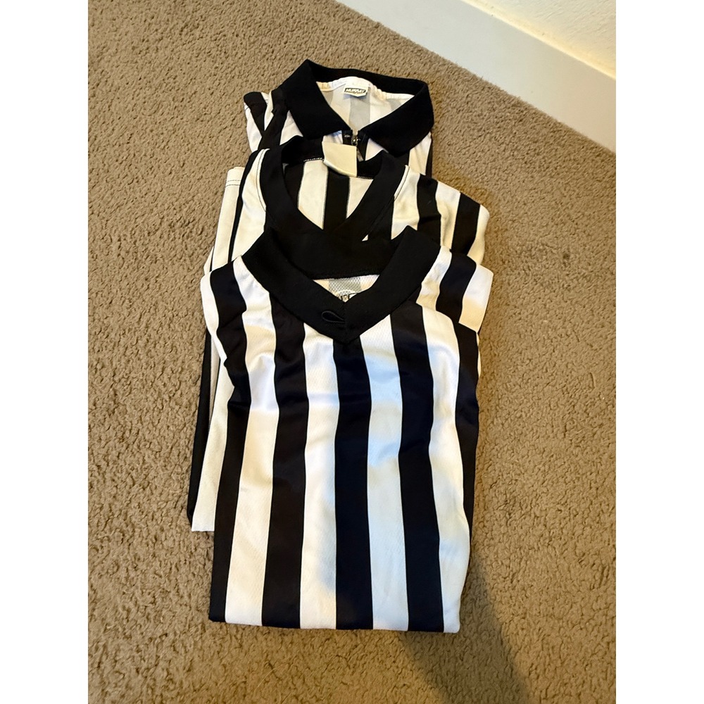 Lot of 3 Referee Shirts Smitty Dicks Murray Sporting Goods Black White Striped